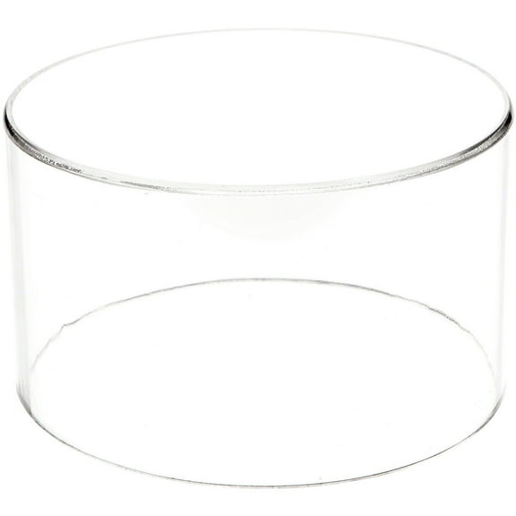 Plymor Clear Acrylic Round Cylinder Display Riser, 4" H x 7" D