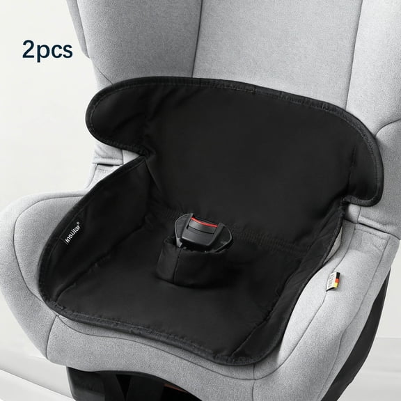 RIONIMA Car Seat Protector Waterproof Carseat Liner Potty Training Toddlers, Baby and Infants, Piddle Pad for Carseats Strollers (Black, 2 Packs)