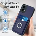 thumbnail image 2 of ELEHOLD for Moto G Stylus 5G (2024) Wallet Case,Soft PU Leather 360°Rotation Ring Kickstand Card Holder Anti-Drop Shockproof Protective Case with Crossbody Strap for Moto G Stylus 5G (2024),Blue, 2 of 6