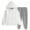 #111-White, variant on Cowsor Girls Boys 2 Piece Tracksuit Athletic Sweatsuits Sets Hooded Sweatshirt and Jogger Sweatpants Clothing Sets for Kid