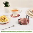 thumbnail image 6 of Haosy Set of 6 Drink Woven Coaster with Holder Heat Resistant Non-Slip Bar Coasters 4 Inches Valentine's Day Cute Alpaca, 6 of 7