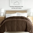 thumbnail image 6 of Noble Linens Chocolate All Season Lightweight Down-Alternative Solid Comforter, Full/Queen, 6 of 10