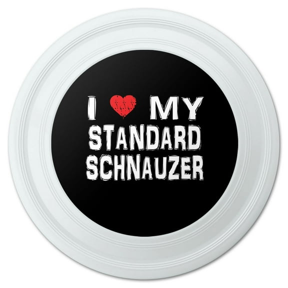 I Love My Standard Schnauzer Stylish Novelty 9" Flying Disc