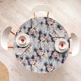 thumbnail image 4 of Ambesonne Nature Fitted Round Tablecloth, Flower Simplified Watercolor, 56"- 60" Diameter, Dark Salmon Fern Green, 4 of 5