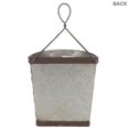 thumbnail image 3 of Hobby Lobby Galvanized Metal Slotted Vented Tin Olive Bucket Wall Pocket With Hanger Works For Plants, 3 of 3