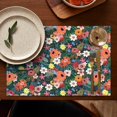 thumbnail image 5 of Pioneer Flower Floral Print Pattern Summer Placemats Table Placemats Set Of 4-Linen Kitchen Washable Placemats Table Mats 12x18 Inch Non-Slip Heat Resistant, 5 of 5