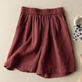 thumbnail image 2 of Patlollav Shorts Pants for Women Summer Pocket Solid Casual Elastic High Waist Workout Shorts, 2 of 6