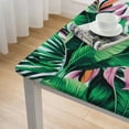 thumbnail image 5 of HAOXIT Tablecloth Square Leaves Summer Theme Print Dark Green Decorative Table Cloth with Dust-Proof Wrinkle Resistant Decor for Home Kitchen Dining Room Outdoor Patio 40*40, 5 of 8