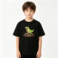 thumbnail image 2 of TRex Dinosaur Monster Truck Boys Graphic Tees Kids T-Shirt 100% Cotton Short Sleeve Tops Ages 4-13Y, 2 of 5