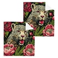 thumbnail image 3 of BZSMCE Towel Cotton Face Towel Soft Hand Towels Fashion The Colorful Confident Leopard Pattern, 3 of 9