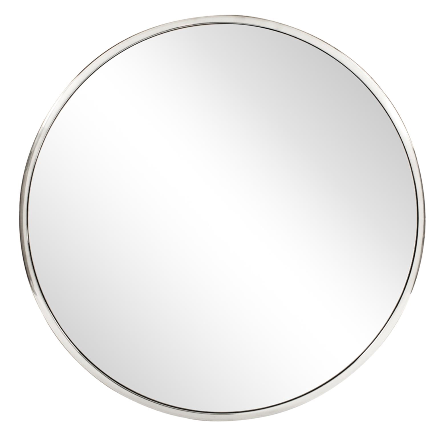 Tyler Dillon Simone Silver Metal Round Accent Wall Mirror