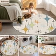 thumbnail image 5 of Small Round Rug 3Ft Washable Non-Slip, Blue Yellow Diamond Circle Area Rugs for Living Room Bedroom, Modern Geometric Middle Century Beige Indoor Floor Mats Carpet Runner for Home Decor, 5 of 8