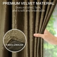 thumbnail image 3 of Lapalife Blackout Velvet Curtains, Moroccan Damask Pattern Rod Pocket Thermal Insulated Velvet Curtain Drapes for Living Room, 2 Panels, 52"x 96", Taupe Brown, 3 of 9