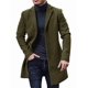 thumbnail image 1 of Abrigo de lana holgado a la moda para hombre de longitud media, 1 of 1