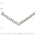 thumbnail image 4 of Auriga Fine Jewelry 925 Sterling Silver 4 mm Cubetto V-shaped Necklace for Women 17", 4 of 6