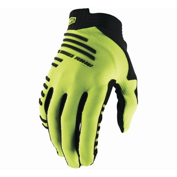 100% R-Core Gloves - Yellow, Full Finger, Men's, Medium