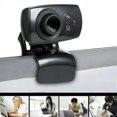 thumbnail image 1 of HD Computer Cam, LED Microphone, Desktop Laptop Part Sound-Absorbing Black Clips Teaching Meeting Webcam, 1 of 4