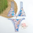 thumbnail image 4 of Womens Bikini 2 Piece Bathing Suits for Women Floral Print Two Piece Bikini with Tie Side Adjustable Straps Beachwear, 4 of 7