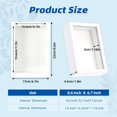 thumbnail image 3 of 4 Pack Shadow Box Frames, 8 x 6 Inches Square Artificial Board Shadow Boxes Display Case, White 3D Picture Frames for Photos, Dried Flowers, Wall Mounted Handicraft Photo Frame, 3 of 4