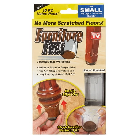 Furniture Feet Small Flexible Floor Protectors Value Pack, 16 count