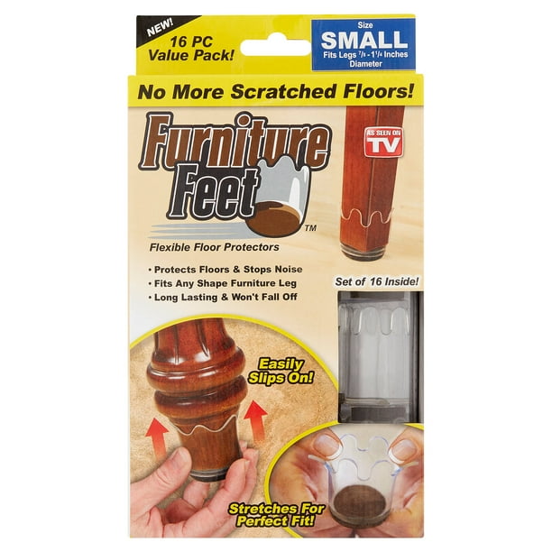 Furniture Feet Small Flexible Floor Protectors Value Pack, 16 count