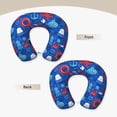 thumbnail image 3 of KLL Nautical Animals Pattern Memory Foam Cervical Neck Pillow Versatile U-Shaped Pillows for Home/Office/Camping/Travelling/Soft Washable Cover, 3 of 8