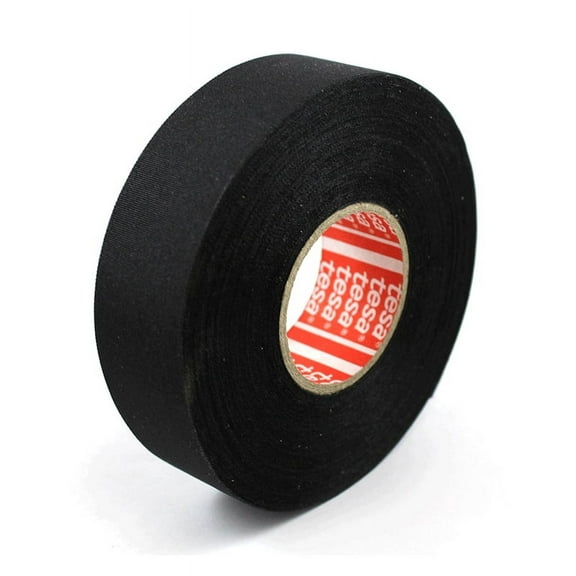tesa PET Cloth Wire Harness Tape [Flame Retardant] (51036): 3/8 in. x 27.3 yds. (Black)