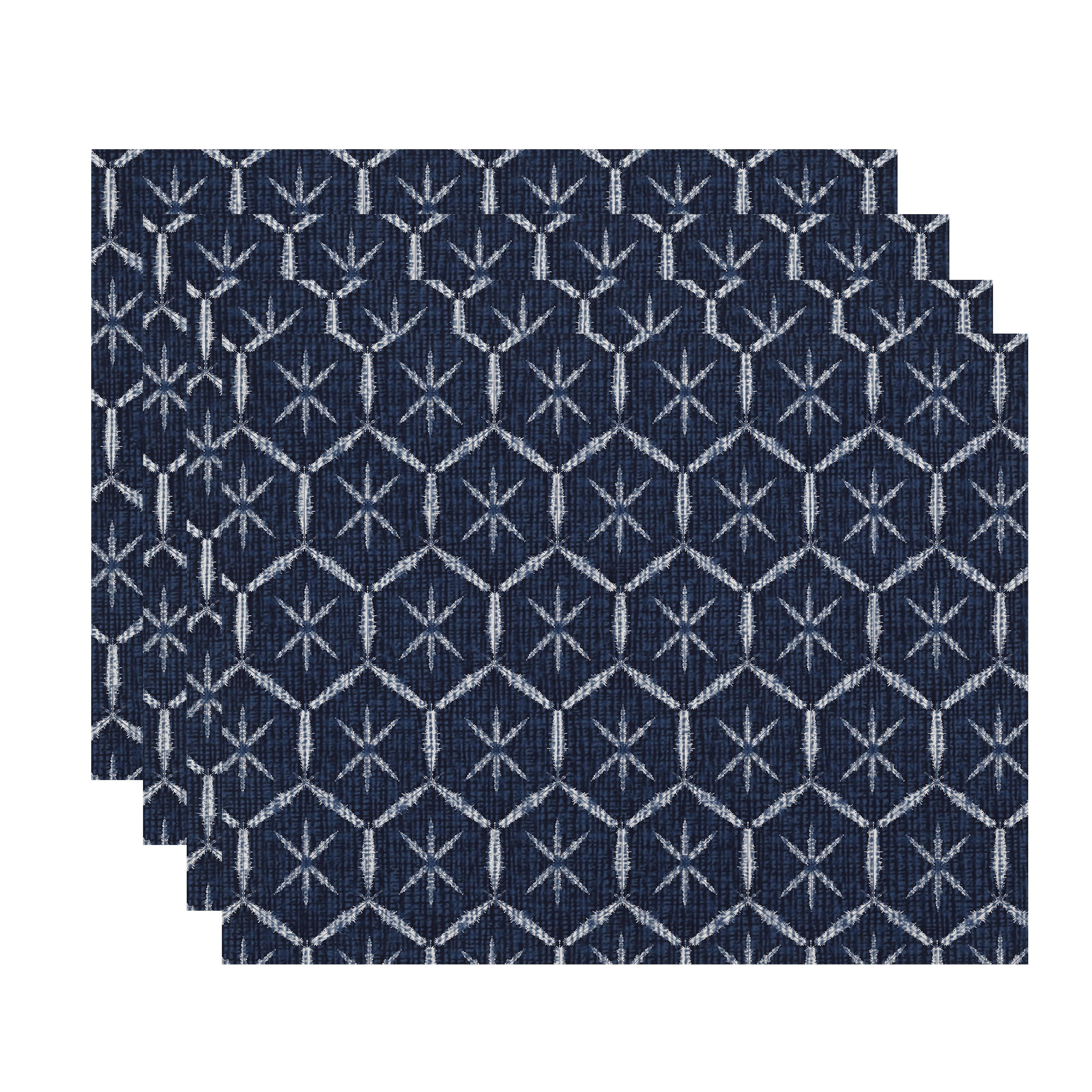 Simply Daisy Tufted Geometric Print Placemat, Set of 4