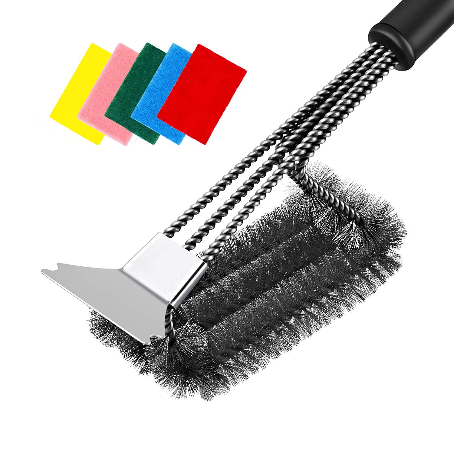 Heavy Duty Steel Scraper Wire Bristles Barbecue BBQ Grill Cleaning Brush New