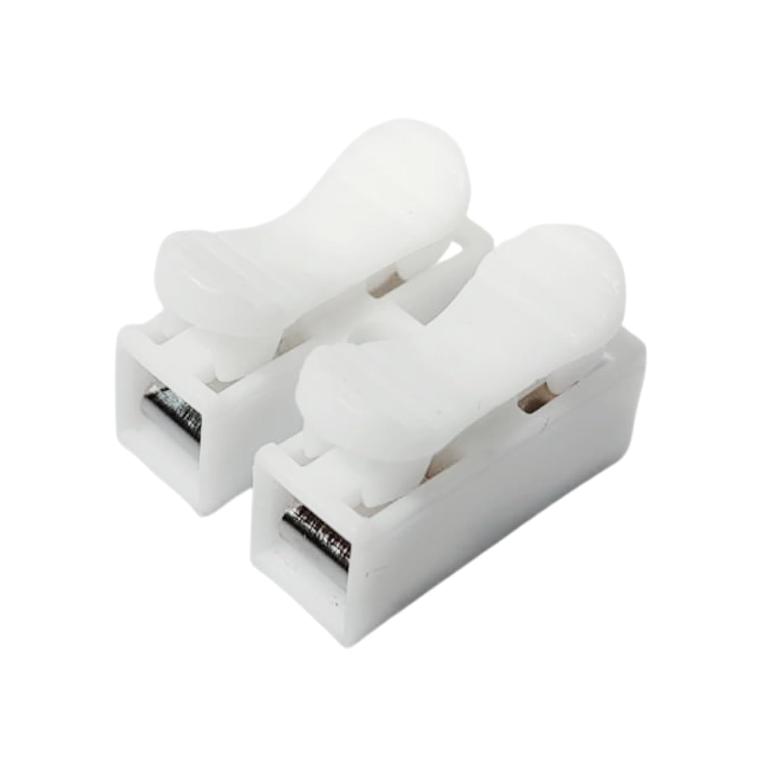 CH2 Cable Connectors 2 Pins Electrical Push Type Shock Resistant Wire Connector Quick Splice Lock Wire Terminal 220V 10A, Wire Connector, Electrical Clamp Connectors, (Pack of 25)