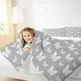 thumbnail image 4 of Homewish Watercolor Gradient Butterfly Queen Comforter Set,3D Colorful Butterflies Bedding Sets,White Gray Bedding Comforter Set For Girls Teens,Luxury Bedroom Decor Reversible,3 Pieces, 4 of 8