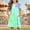 Green, variant on JUSLIO Girls Tie Dye Dress with Pockets Crew Neck Short Sleeve Casual Dresses Size 3 Y