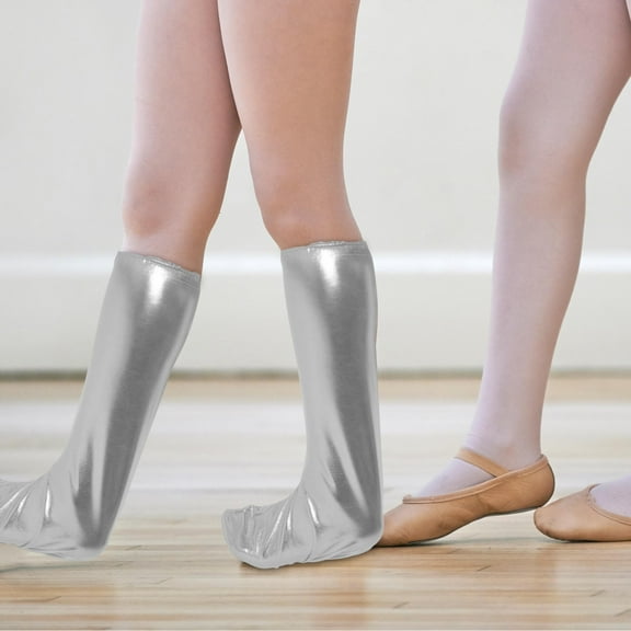 LOLIPPYY Kids Shoe Covers 1 Pair Foil Fabric Protective Covers for Stage Performance Costume Accessory