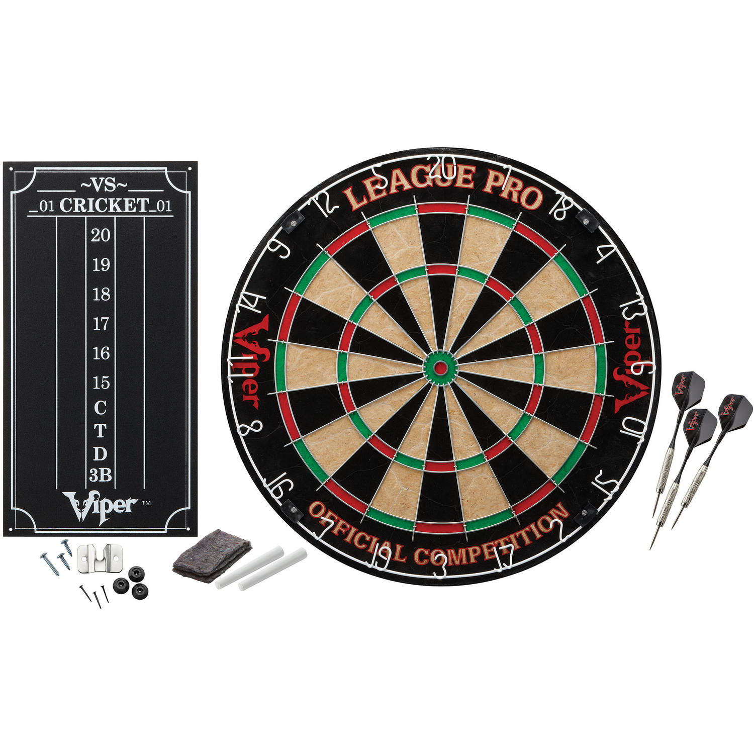 Viper League Pro Sisal Dartboard Starter Kit by Viper