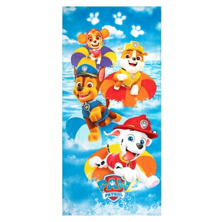 PAW Patrol Kids Super Soft Cotton Beach Towel, 28 x 58, Coastal Pups