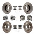 thumbnail image 1 of Transit Auto Front Rear Wheel Hub Bearings Assembly Disc Brake Rotors and Ceramic Pads Kit (10Pc) for Car Lincoln MKC with Automated Parking System - Left Right Side (Driver Passenger) KBB-124044, 1 of 10