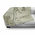 thumbnail image 3 of Vintage Woman Soft Flannel Fleece Blanket, Vintage Luna Park Themed Sketch with Merry Go Round and Ferris Wheel, Cozy Plush for Indoor and Outdoor Use, 70" x 90", Brown and Eggshell, by Ambesonne, 3 of 6