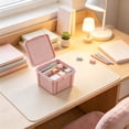 thumbnail image 6 of Stackable Desktop Storage Box with Buckled Lid, Mini Plastic Organizer for Office Stationery, Compact Decorations for Holiday Desk Setup, Topliu, 6 of 6