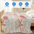 thumbnail image 4 of Red Orange Coastal Cooling Blanket,Lightweight Summer Throw Blanket with Double Sided Cold Effect,Summer Beach Starfish Coral Nautical Rustic Picnic Blankets Bed Sheet for Hot Sleepers 40"x60", 4 of 8