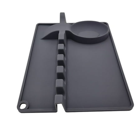 

Rainbow Spoon Rest 2-in-1 Silicone Spatula Holder Kitchen Storage Rack Cooking Tool Supplies gray