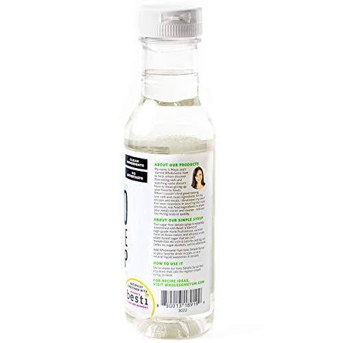 Wholesome Yum Keto Simple Syrup Skinny Sugar Free Simple Syrup With Monk Fruit Liquid Allulose 12 Fl Oz Naturally Sweetened Non Gmo Low Carb Gluten Free Vegan Walmart Com Walmart Com