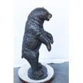 thumbnail image 3 of Nifao Baby bear on hind legs ready to attack bronze statue – Home Decor Sculpture, 21"L x 19"W x 40"H, 3 of 9