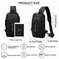 thumbnail image 6 of UNIXINU Sling Bag For Women | Anti Theft Crossbody Bags For Women & Men - Travel Hiking Purse Chest Bag Daypack – Black, 6 of 13