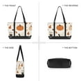 thumbnail image 6 of FORMRS Canvas Laptop Tote Bag for Women with 15.6" Computer Compartments Shoulder Handbag, Hand Drawn Pumpkin, 6 of 7