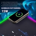 thumbnail image 2 of Wireless Charging Mouse Pad Large RGB Gaming Desk Mat 13 Light Modes Mousepad 35.4x15.7 Sun and Planet, 2 of 6