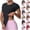 #049 Black, variant on Felirenzacia Women's Athletic Moist Wicking Yoga Tee Shirt Short Sleeve Athleisure Slim Fitted for Running Training Gym Wear Black,L