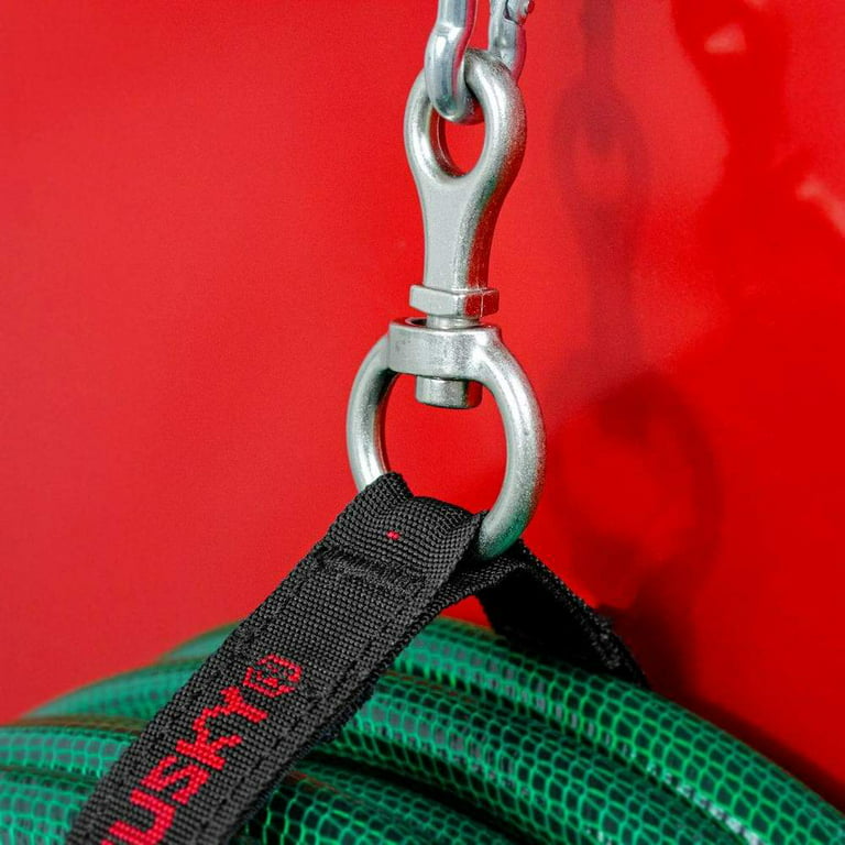 Husky 36 in. Heavy Duty Hanging Quick-Release Hooks with Carabiner Strap, Black