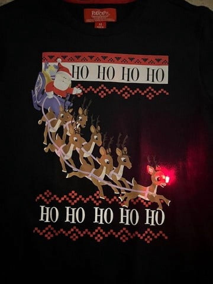 Rudolph Men's & Big Men's Ugly Christmas Guide My Sleigh Light Up Sweatshirt, Sizes S-3XL