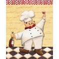 thumbnail image 2 of Daphne Brissonnet 26x31 White Modern Wood Framed Wall Art Titled - Le Chef et le Vin, 2 of 5