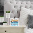 thumbnail image 6 of Zomyto 7"x7" Inspirational Wooden Box Sign I've Survived to Many Storms to Be Bothered by Raindrops Wood Sign Decor Self Love Wooden Block Sign, 6 of 7